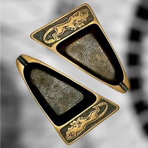 1960s MidCentury Modern DAYAGI Solid Brass Ash Trays (Set of 2)